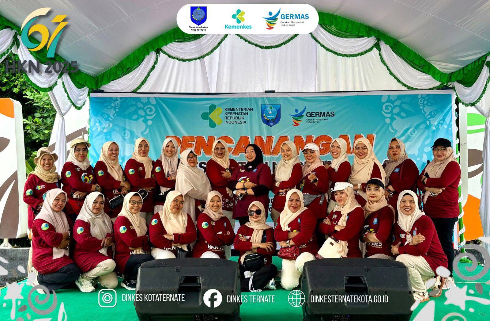Pencanangan Hari Kesehatan Nasional ke-61 oleh Wali Kota Ternate di Taman Nukila Kota Ternate